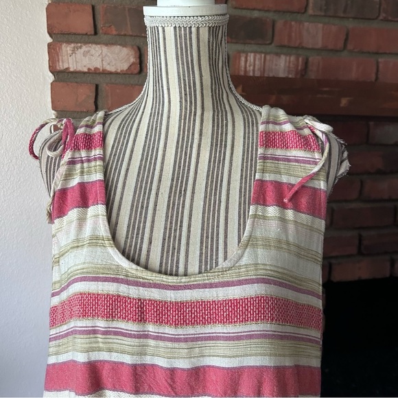NWT Faherty Lanai Linen Blend Dress in Sol Stripe Sz XL - Picture 4 of 11